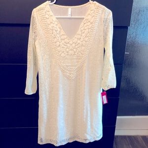 Cream lace dress NEW with tags